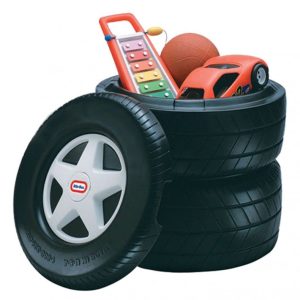 Smart Design ToolMax Classic Racing Tire Toy Chest Water Resistant